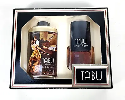 Vintage NOS - Tabu By Dana Shaker Bath Powder Talc 2oz & Spray Cologne 1.2 Oz • $31.99