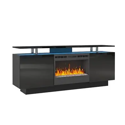 Large TV Cabinet With Fireplace Without Heating Function&9 Color Flame Setting • $396.69
