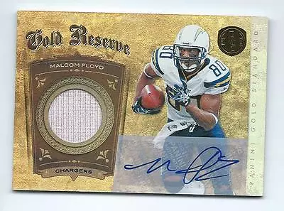 Malcom Floyd Chargers 2011 Panini Gold Standard Game Used Jersey & Auto 06/25 • $30