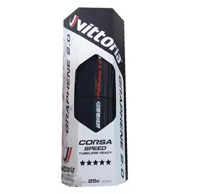 1 Or 2 Vittoria Corsa Speed TLR Tubeless G2.0 700x25C Road Clincher Tire-Black • $69.90