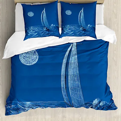 Blue Duvet Cover Sail Boat Ship • £32.99