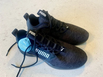 $45 • Buy Puma Retaliate Black Knit Mens Running Shoes US8 Brand New No Box