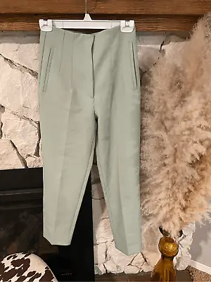 $22 • Buy Zara High Waist Mint Trousers Size S