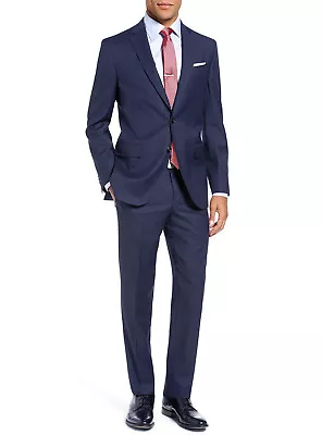 Luciano Natazzi Mens Two Piece 2 Button Suit Modern Fit Jacket With • $89.99