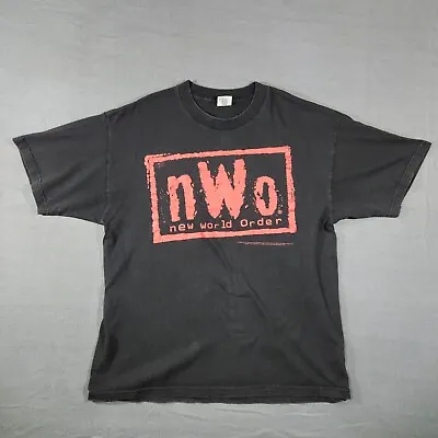 Vintage 90s NWO/WCW Wolfpack Shirt Mens Size XL Black Wrestling • $39