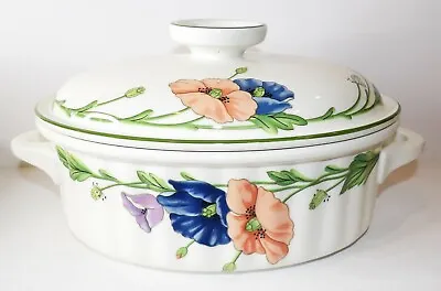 Lovely Villeroy & Boch Germany Porcelain Amapola 3 Quart Oval Covered Casserole • $134.99