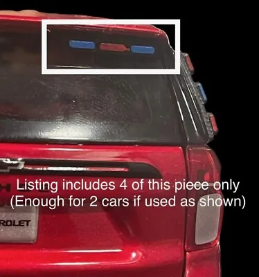 1/24 3 Lens Universal Spoiler Light Bar 2-pair Police Led Diroama Diecast 044 • $9