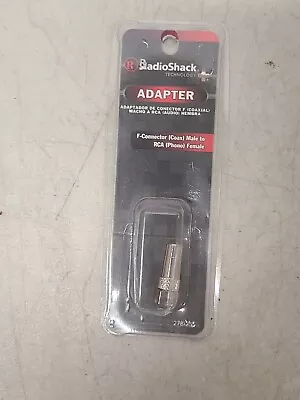 RadioShack Adapter F-Connector Coax Male To RCA Male 2780253 • $2