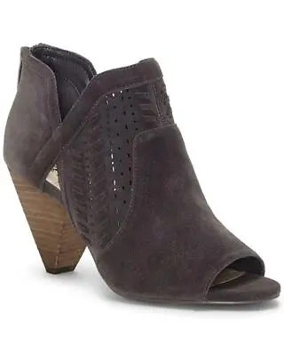 Vince Camuto Women's Suede Vc-ebelin Open Toe Boots Dark Slate Verona Size 6 • £35.62