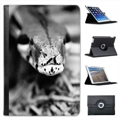 Snake's Head Black & White Folio Leather Case For IPad Mini & Retina • £11.99