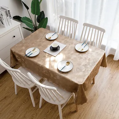 Polyester Table Cloth Cover Decorative Dining Parties Event Rectangle Tablecloth • $27.99