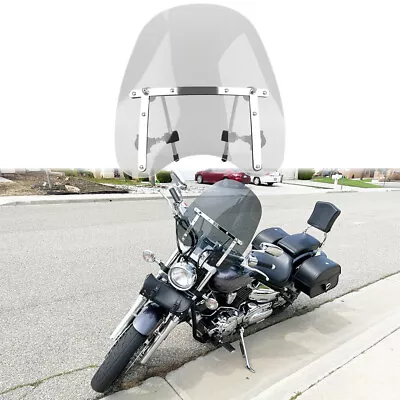 18 X16  Smoke Windshield Windscreen Large For Yamaha V Star 1300 1100 950 650 • $69.11