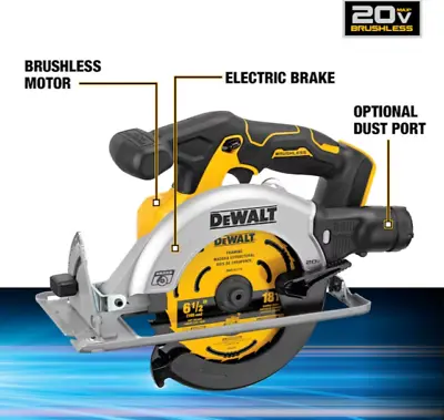 New- DeWalt 20V Circular Saw DCS566- Cordless Brushless- 6.5  Blade (Tool Only) • $94.99