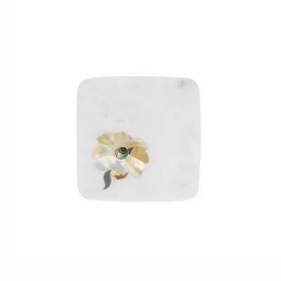 Amalfi Colette Coaster Set Of 4 (White/Green) - 10.16x10.16x1cm • $61.41
