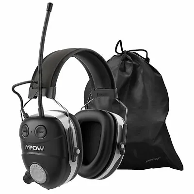 Mpow AM/FM Radio Ear Hearing Protection Bluetooth Ear Defenders Safety Ear Muffs • £40.84