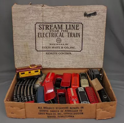 Marx O Stream Line Marlines Electric Train Set W/Extras 14 Cars++Box#5850/3882 • $110.24