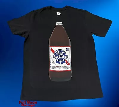 New Pabst Blue Ribbon Beer Bottle Mens Vintage Classic T-Shirt • $22.95