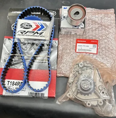 90-01 Integra Ls B18 B20 Gates Blue Racing Timing Belt Water Pump Tensioner Kit • $389.98