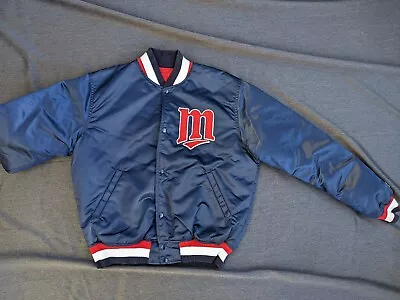 Minnesota Twins Vintage Starter Satin Bomber Jacket Men's Size Large MLB 80s/90s • $150