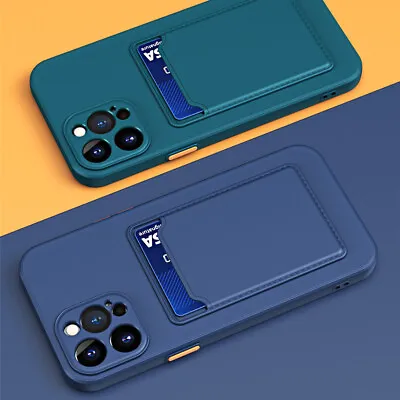 Shockproof Wallet Case For Huawei P30 P40 Lite E Card Holder Slot Silicone Cover • £4.79