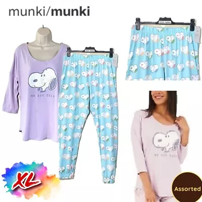 NWT Munki Munki Womens XL Snoopy Pajama Set M02459 M02460 Assorted • $19.19