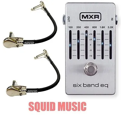 MXR M-109S Six Band Graphic EQ Equalizer M109S Pedal 6 ( 2 MXR PATCH CABLES ) • $119.99