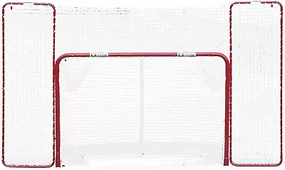 Ezgoal Hockey Folding Pro Goal With Backstop And Targets 2-Inch Red/White • $166.39