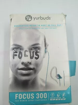 Yurbuds Focus 300 Sport Women's Behind The Ear Headphones Aqua-NO HOOKS • $17.17