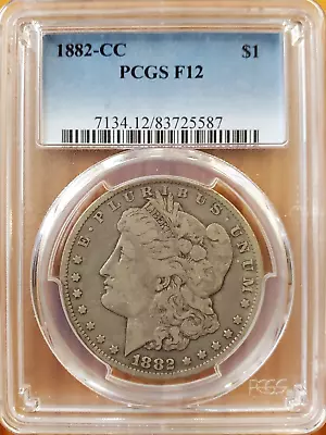 Morgan Dollar 1882 Cc Pcgs F12 • $185