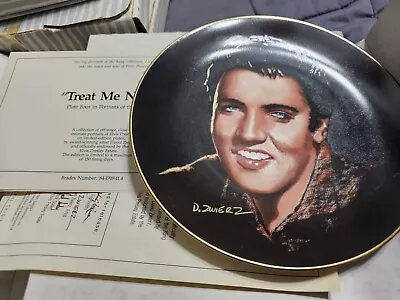 Elvis Presley Delphi Collector Plate TREAT ME NICE #4 PORTRAITS OF THE KING • $5.99