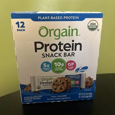 12 Organic Plant Based Protein Snack Bar Chocolate Chip Cookie Dough May 2024 • $16.98