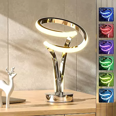 Modern Spiral RGB Table Lamp Touch LED Nightstand Bedroom LampHome Decor Gift • $79.89