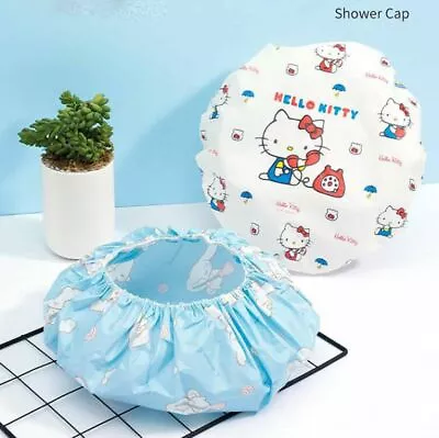 3pcs/set My Melody Cinnamoroll Hello Kitty Shower Cap Bath Resuable Elastic Band • $5.10