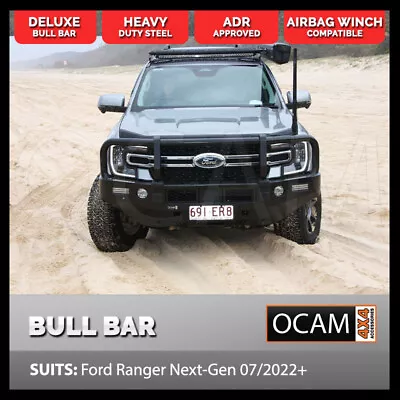 OCAM Deluxe Steel Bull Bar For Ford Ranger Next-Gen 07/2022+ Winch Compatible • $1695