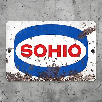 SOHIO Vintage Gas Station Metal Sign Replica Standard Oil  12 X8  Aluminum Sign • $12.95