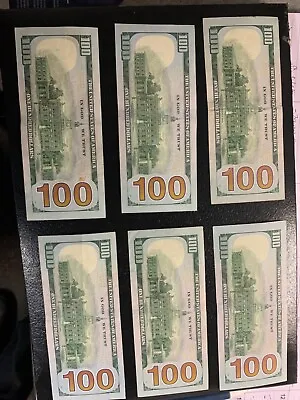 6 $100 US Dollar Bill STAR Note • $800