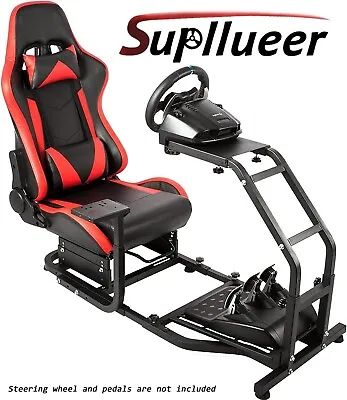 £249.99 • Buy Supllueer Racing Simulator Cockpit Adjustable With Red Seat Fit Logitech G27 G29
