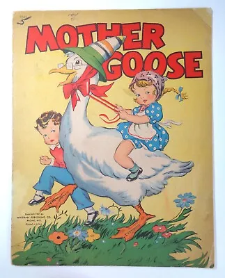 Vintage 1941 Mother Goose Children’s Nursery Rhymes Paper Book. • $8.99