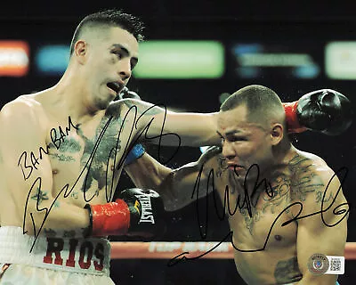 Brandon Rios & Mike Alvarado Autographed 8x10 Photo Beckett BAS QR #BH29220 • $39