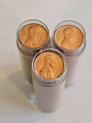 50pc 1969-S  Lincoln Memorial Cent Penny Uncirculated BU Rolls In Tube • $48.99