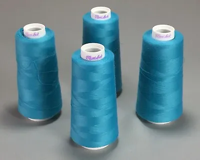 Maxi-Lock Serger Thread # 32265 Radiant Turquoise Polyester 3000 Yards Lot Of 4 • $16.48