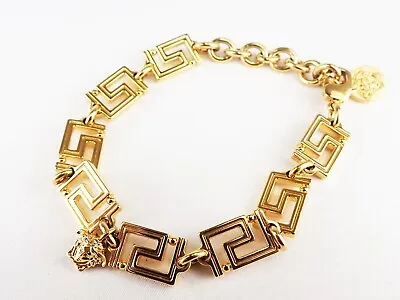 Versace Medusa Greca Bracelet Gold Tone Metal • $330.48