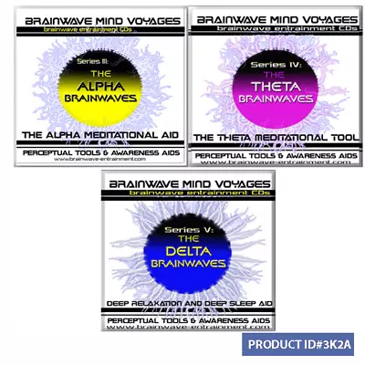 3 BRAINWAVE ENTRAINMENT BRAIN WAVE TRAINING CDs- HEMISPHERIC SYNCHRONIZATION AID • $29.99