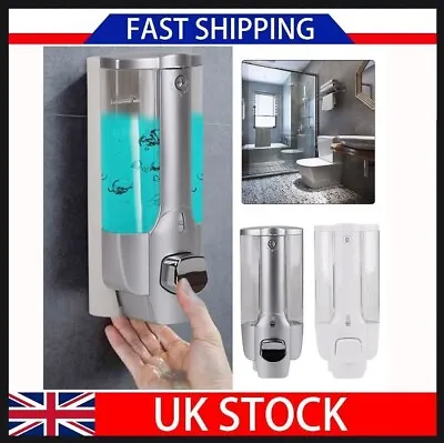 £5.59 • Buy Soap Dispenser Wall Mounted Liquid Bathroom Hand Soap Shower Gel Shampoo