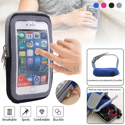 Universal Running Jogging Sports Arm Band Touch Screen Case Bag Holder Pouch NEW • $18.47