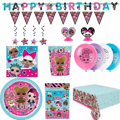 LOL Surprise Party Supplies Decorations Tableware Birthday LOL Doll  Banners Cup • £28.99