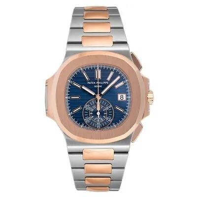 Patek Philippe Nautilus 5980/1AR-001 Steel & Rose Gold Blue Dial • $99601.77