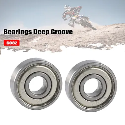 2Pcs 608Z Steel Ball Bearing Shielded Bearings Deep Groove 8x22x7mm  • $8.99