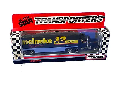 1993 Matchbox Super Stars #12 Jimmy Spencer Meineke Racing Transporter NIB • $9.89