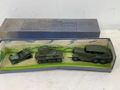 Rare Pre-War Dinky/Meccano #152 ROYAL TANK CORPS LIGHT TANK A2189 Boxed Set • £53.26